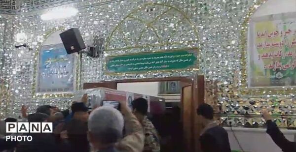 مراسم وداع با شهید علی‌اکبر خوافی در شهرستان میان‌جلگه