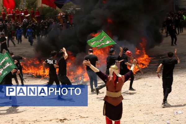 مراسم خیمه سوزی هیات «خیام الحسین» در قم