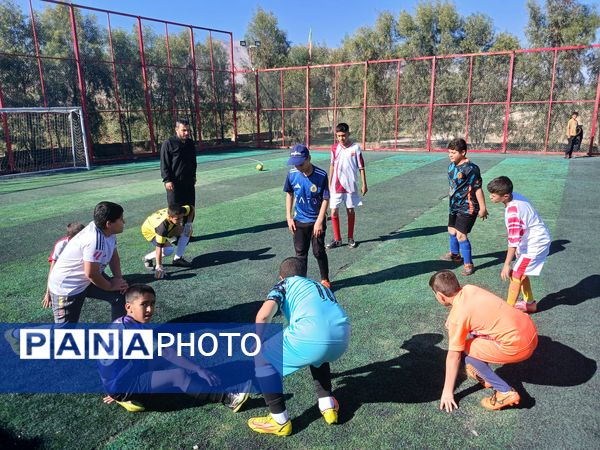 مسابقه فوتبال دوستانه در آموزشگاه شهید ابراهیم رضوی