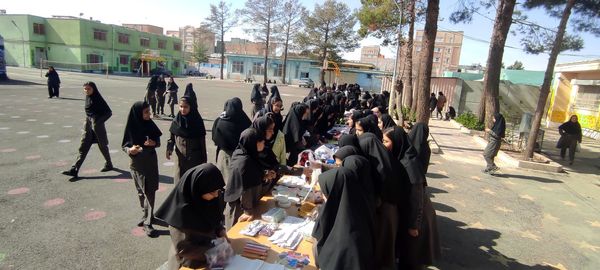 برپایی بازارچه دانش آموزی در دبیرستان نمونه اندیشه شهرستان کاشمر