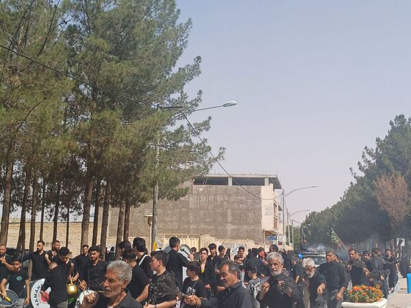 قافله عزاداری تاسوعای حسینی در شهر حبیب آباد
