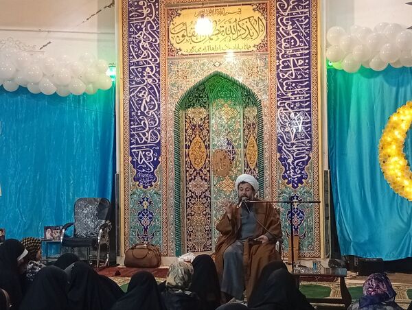 مراسم شهادت حضرت زینب کبری در جمع معتکفین مسجد فاطمیه نیشابور