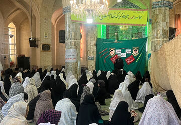حضور پرشور دانش آموزان شهرستان خاتم در مراسم اعتکاف
