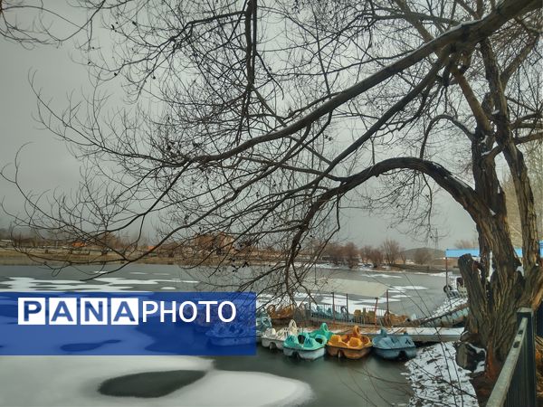 برف زمستانی در شهرستان بن 