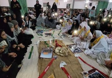 شبی با شهدا در روز دوم اعتکاف دانش‌آموزی منطقه کشاورز