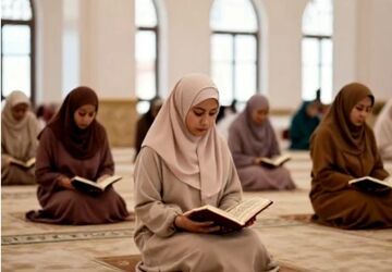 آیین معنوی اعتکاف در مسجد نباالعظیم فیروزآباد