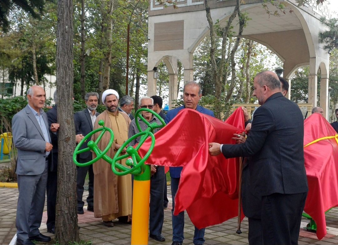 افتتاح تجهیزات ورزشی جدید در پارک شهر خشکبیجار