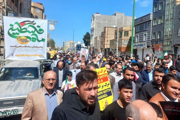 حضور پرشور اقشار مختلف مردم بهارستان دو در راهپیمایی روز جهانی قدس 