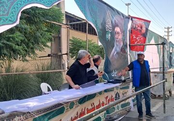۲۱ موکب تشییع رهبر انقلاب در مسیر کرج ـ تهران  برپا شده است