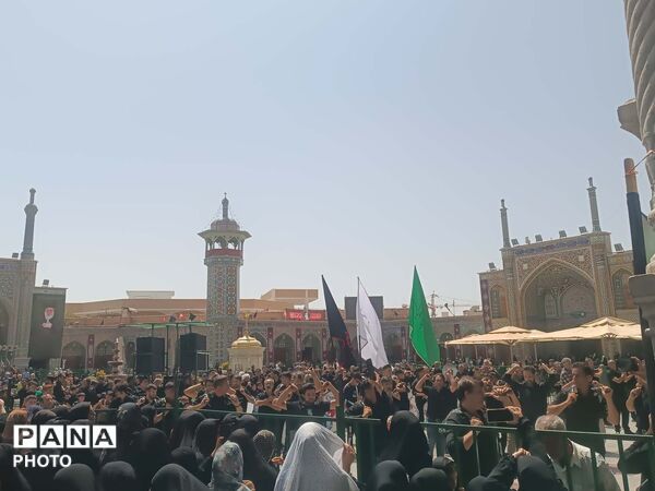 عزاداری زائران حرم حضرت معصومه(س) در روز اربعین