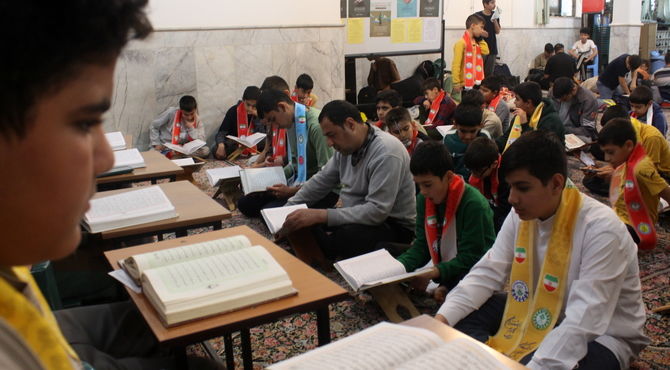 لحظه های نورانی اعتکاف پسران