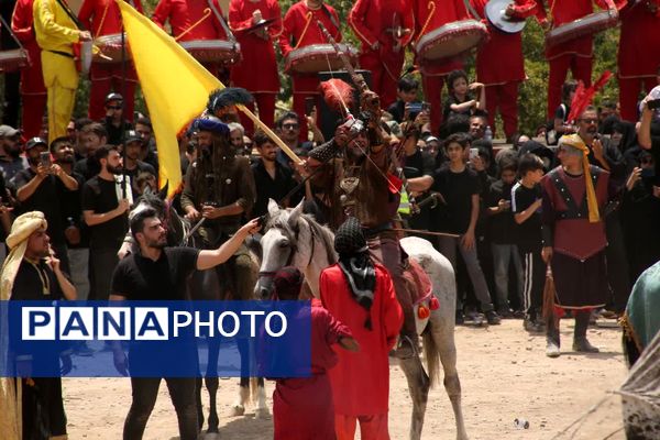 مراسم خیمه سوزی هیات «خیام الحسین» در قم