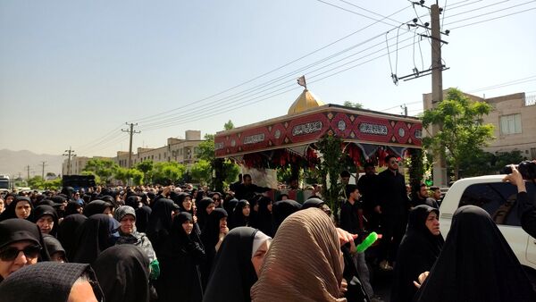 مراسم تشیع و تدفین شهید مصطفی صالحی مقدم در گلزار شهدا شهرستان قدس 