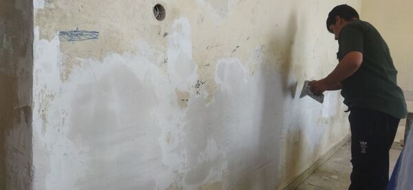 بازسازی و شاداب سازی مدارس توسط دانش آموزان در شهرستان خانمیرزا