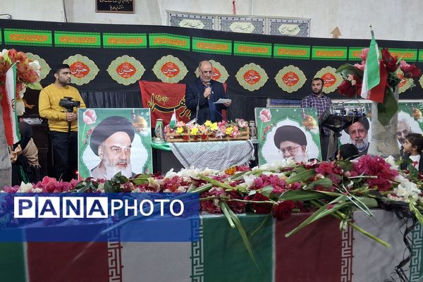 تشییع شهید گمنام در روستای ملا انبار کوهمره نودان 