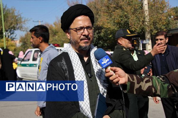 شکوه حضور مردم شهرستان سامان در راهپیمایی یوم‌الله ۱۳ آبان