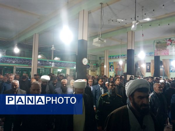 مراسم سوگواری برای خادم الرضا شهید آیت‌الله سید ابراهیم رئیسی در چناران 