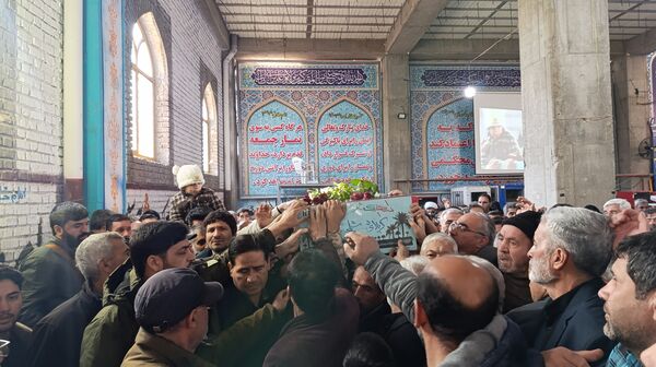 مراسم استقبال از پیکر شهید گمنام خوشنام فاطمی در مسجد جامع نیشابور 