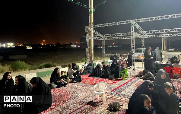 شور حسینی در شهرک ینگی امام  در شب اول محرم 