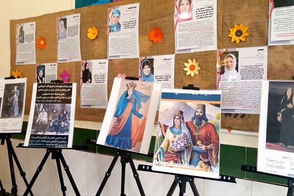 نمایشگاه ایرانمون در مدرسه خدیجه کبری شهرستان کیار