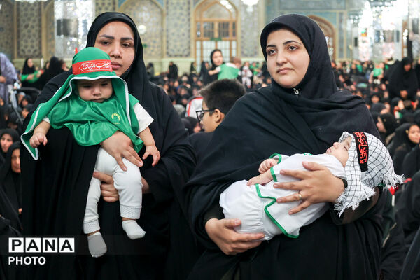 آیین معنوی «شیرخوارگان حسینی» در حرم مطهر رضوی