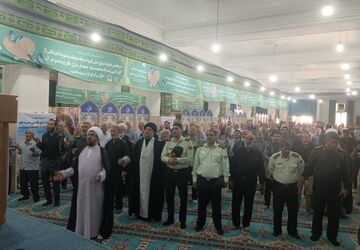 آیین برگزاری نماز جمعه صباشهر در سالروز اولین اقامه نماز جمعه کشور