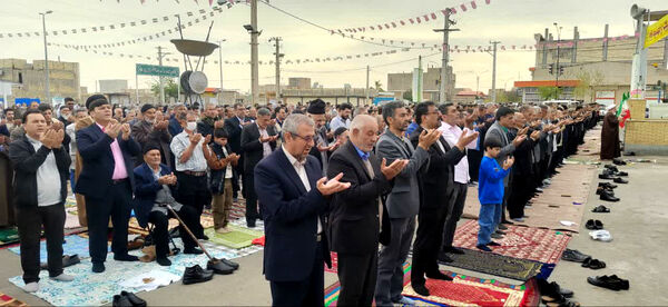 نماز عید سعید فطر در شهر جعفریه قم