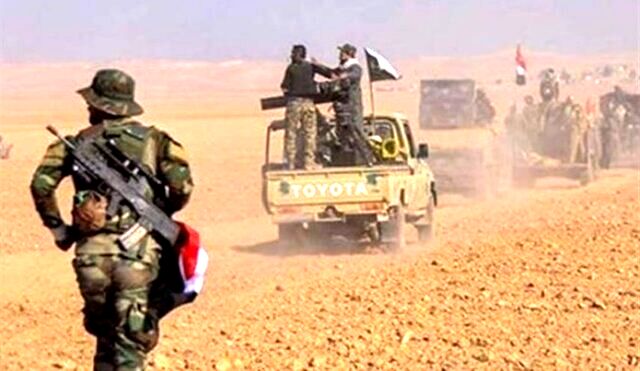 حملات ارتش و الحشد الشعبی علیه مواضع داعش در عراق