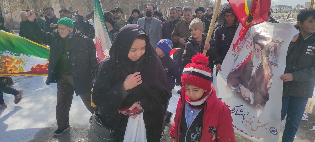 راهپیمایی ۲۲بهمن در روستای اسلام آباد شیروان