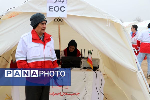 مانور زلزله با محوریت ارزیابی کمیته‌های بحران در سالروز زلزله بم در نظرآباد