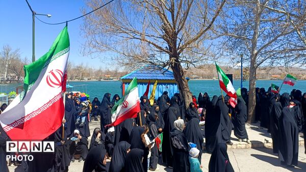 تجمع مردم ولایت مدار بن به مناسبت روز جمهوری اسلامی