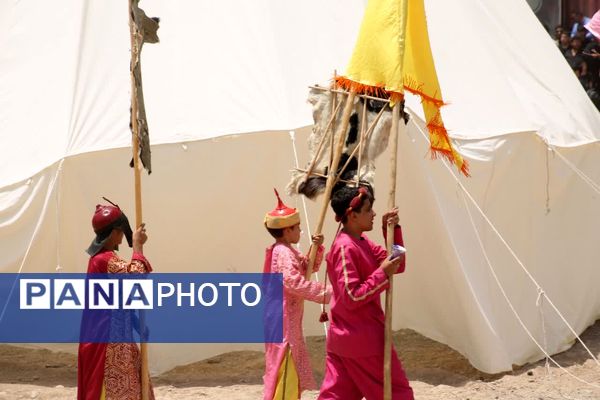 مراسم خیمه سوزی هیات «خیام الحسین» در قم