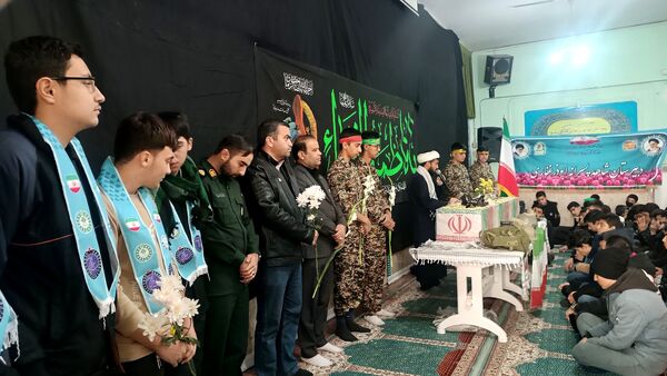 مراسم استقبال از شهید گمنام در دبیرستان شاهد ابوذر غفاری نیشابور 