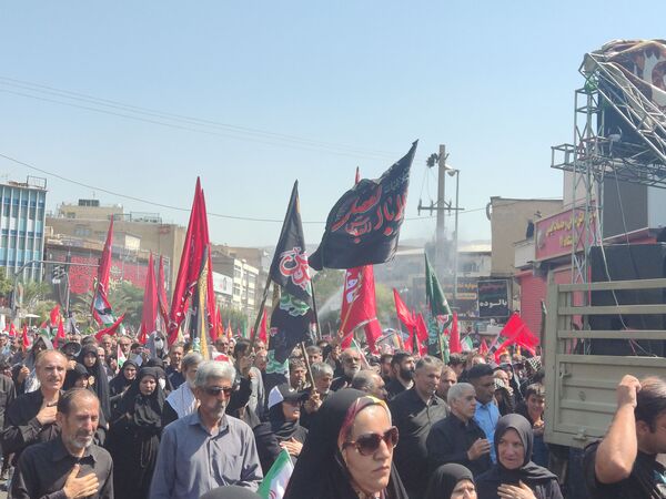 مراسم پیاده‌روی و عزاداری دلدادگان اربعین در شیراز