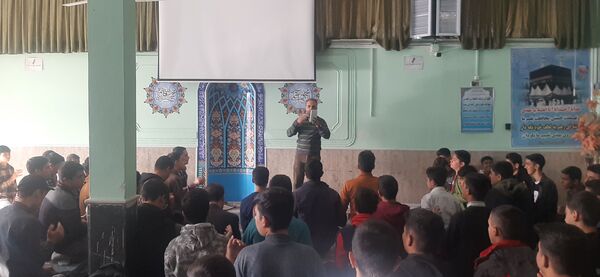 اولین مراسم زیارت عاشورای  دبیرستان شاهد ابوذر غفاری نیشابور به‌مناسبت شهادت شهید سید حسن نصرالله 