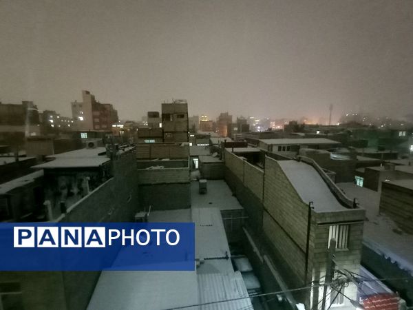 بارش برف در شهر مشهد 