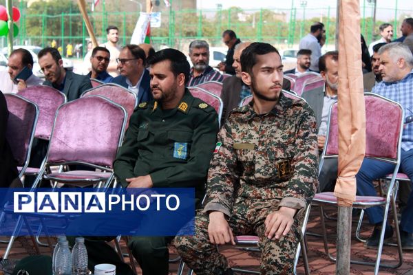 آیین افتتاحیه بزرگترین زمین چمن مصنوعی آموزش و پرورش خراسان رضوی در حاشیه شهر مشهد 