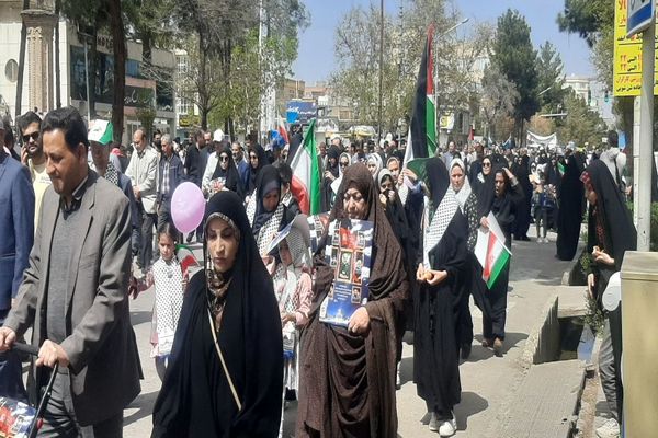 دفاع از مردم مظلوم فلسطین در راهپیمایی روز قدس نیشابور