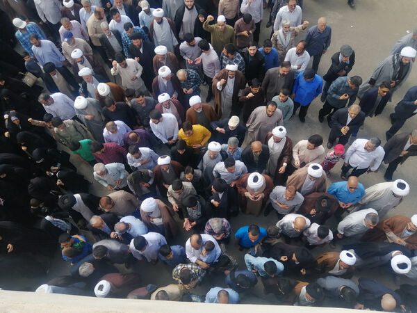 راهپیمایی نمازگزاران جمعه قم در حمایت از عملیات وعده صادق و طرح نور