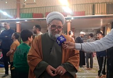 حضور امام جمعه آشخانه در جمع معتکفین پسر این شهر