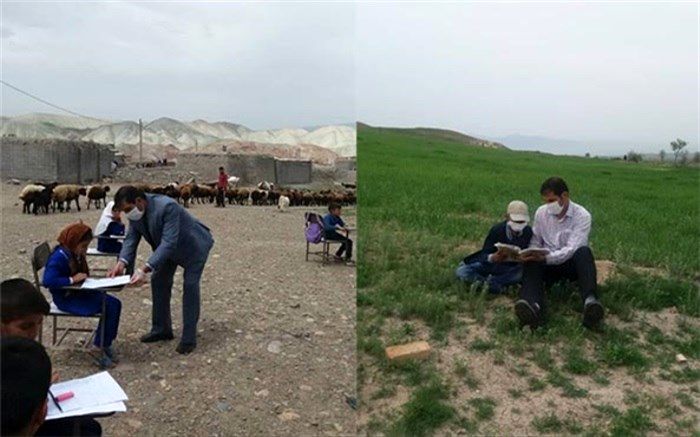 "کرونا، عشق ، معلم "، مشق این روزهای دانش آموزان روستایی