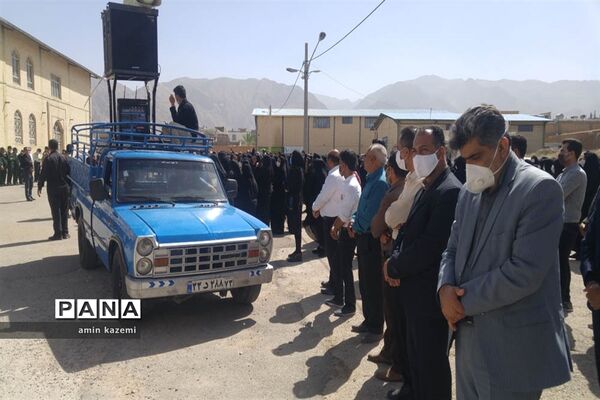 تشییع  ناوبان یکم شهید اسماعیل پور خسرو از شهدای ناو کُنارک در شهرستان داراب