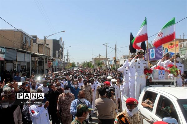 تشییع ناوبان یکم شهید اسماعیل پور خسرو از شهدای ناو کُنارک در شهرستان داراب -2