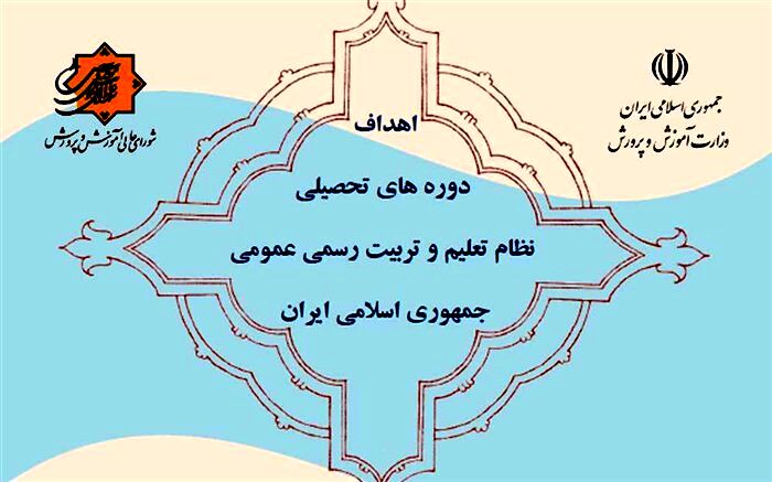 ابلاغ اهداف دوره‌های تحصیلی نظام تعلیم و تربیت رسمی و عمومی جمهوری اسلامی ایران
