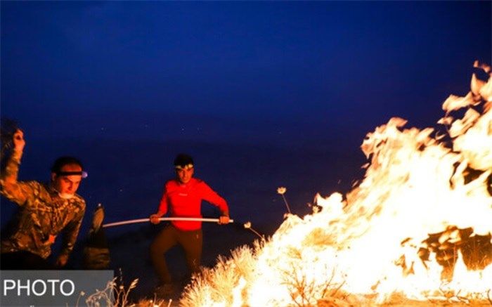 کنترل آتش‌سوزی جنگلهای خائیز کهگیلویه