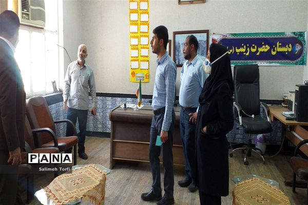 بازدید ازحوزه‌های امتحانی جهت آماده سازی و برگزاری امتحانات نهایی دوازدهم درشهرستان حمیدیه