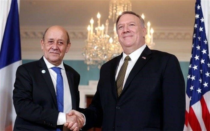 گفتگوی پامپئو با وزیر خارجه فرانسه درباره ماهواره نور