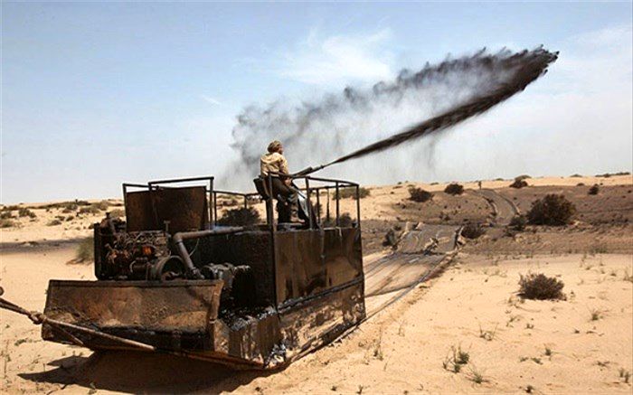 مالچ‌ پاشی آخرین مرحله برای تثبیت گرد و خاک است