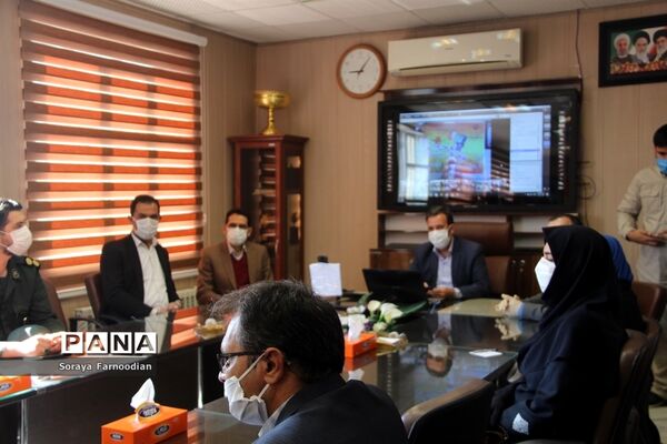 نواخته شدن زنگ سپاس معلم به صورت ویدیو کنفرانس در خراسان شمالی
