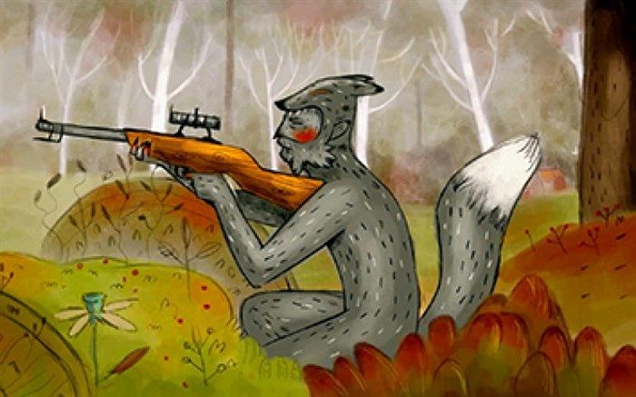 آتش‌سوزی جنگل توسط انسان گرگ‌نما در انیمیشن بهشت